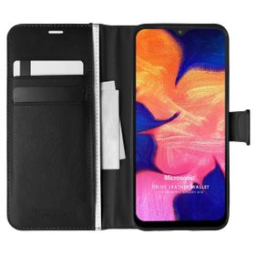 Microsonic Samsung Galaxy A10 Delux Leather Wallet Siyah Kılıf