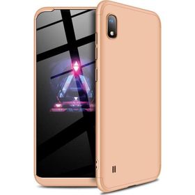 Microsonic Samsung Galaxy A10 Double Dip 360 Protective Gold Kılıf