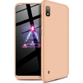 Microsonic Samsung Galaxy A10 Double Dip 360 Protective Gold Kılıf