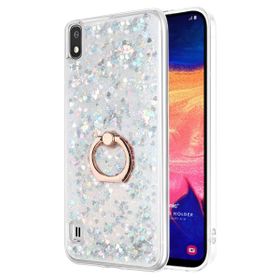 Microsonic Samsung Galaxy A10 Glitter Liquid Holder Gümüş Kılıf