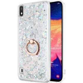 Microsonic Samsung Galaxy A10 Glitter Liquid Holder Gümüş Kılıf