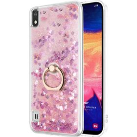 Microsonic Samsung Galaxy A10 Glitter Liquid Holder Pembe Kılıf