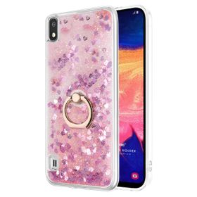 Microsonic Samsung Galaxy A10 Glitter Liquid Holder Pembe Kılıf