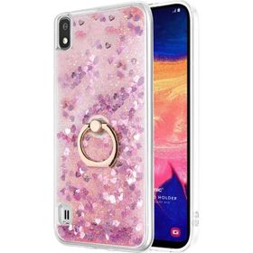 Microsonic Samsung Galaxy A10 Glitter Liquid Holder Pembe Kılıf