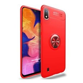 Microsonic Samsung Galaxy A10 Kickstand Ring Holder Kırmızı Kılıf