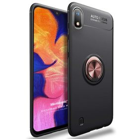 Microsonic Samsung Galaxy A10 Kickstand Ring Holder Kırmızı Kılıf