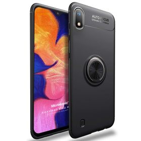 Microsonic Samsung Galaxy A10 Kickstand Ring Holder Kırmızı Kılıf