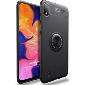 Microsonic Samsung Galaxy A10 Kickstand Ring Holder Kırmızı Kılıf