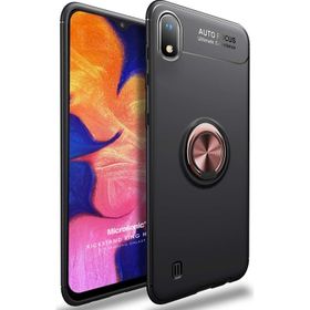 Microsonic Samsung Galaxy A10 Kickstand Ring Holder Kırmızı Kılıf