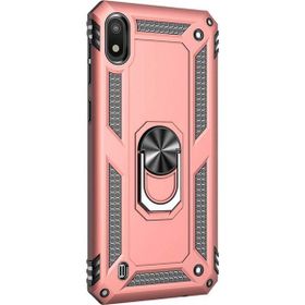 Microsonic Samsung Galaxy A10 Military Ring Holder Gold Kılıf