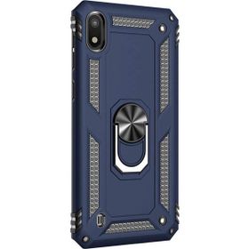 Microsonic Samsung Galaxy A10 Military Ring Holder Lacivert Kılıf