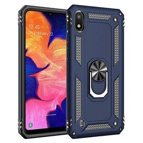 Microsonic Samsung Galaxy A10 Military Ring Holder Lacivert Kılıf
