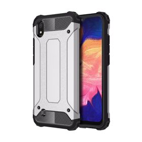 Microsonic Samsung Galaxy A10 Rugged Armor Gümüş Kılıf