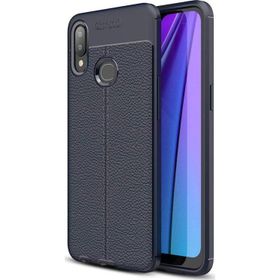 Microsonic Samsung Galaxy A10s Deri Dokulu Lacivert Telefon Kılıf