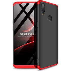 Microsonic Samsung Galaxy A10S Double Dip 360 Protective Siyah Kırmızı Kılıf