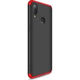 Microsonic Samsung Galaxy A10S Double Dip 360 Protective Siyah Kırmızı Kılıf