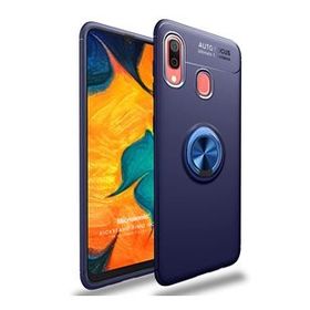 Microsonic Samsung Galaxy A10S Kickstand Ring Holder Lacivert Kılıf
