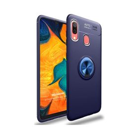 Microsonic Samsung Galaxy A10S Kickstand Ring Holder Lacivert Kılıf