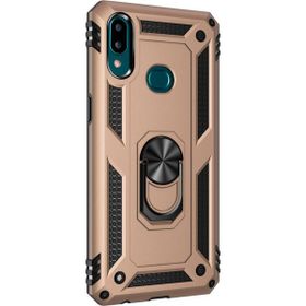 Microsonic Samsung Galaxy A10S Military Ring Holder Gold Kılıf