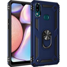 Microsonic Samsung Galaxy A10S Military Ring Holder Lacivert Kılıf