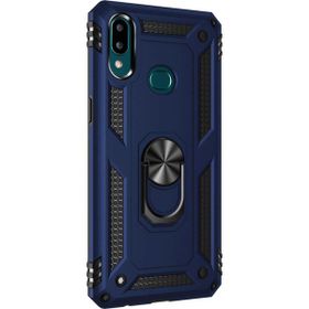 Microsonic Samsung Galaxy A10S Military Ring Holder Lacivert Kılıf