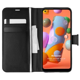 Microsonic Samsung Galaxy A11 Delux Leather Wallet Siyah Kılıf