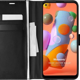 Microsonic Samsung Galaxy A11 Delux Leather Wallet Siyah Kılıf