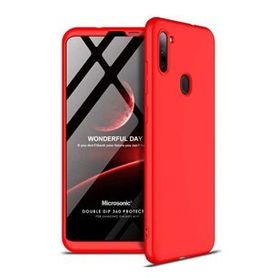Microsonic Samsung Galaxy A11 Double Dip 360 Protective Kırmızı Kılıf