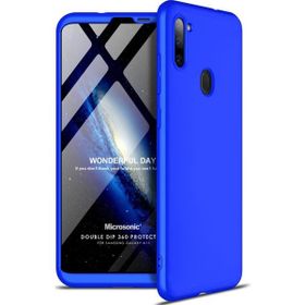 Microsonic Samsung Galaxy A11 Double Dip 360 Protective Mavi Kılıf