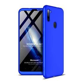Microsonic Samsung Galaxy A11 Double Dip 360 Protective Mavi Kılıf