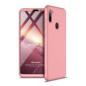 Microsonic Samsung Galaxy A11 Double Dip 360 Protective Rose Gold Kılıf