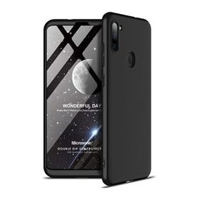 Microsonic Samsung Galaxy A11 Double Dip 360 Protective Siyah Kılıf