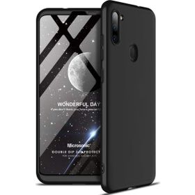 Microsonic Samsung Galaxy A11 Double Dip 360 Protective Siyah Kılıf