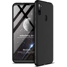 Microsonic Samsung Galaxy A11 Double Dip 360 Protective Siyah Kılıf