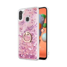 Microsonic Samsung Galaxy A11 Glitter Liquid Holder Pembe Kılıf