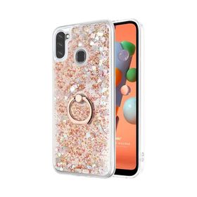 Microsonic Samsung Galaxy A11 Glitter Liquid Holder Pembe Kılıf