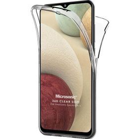 Microsonic Samsung Galaxy A12 6 Tarafı Tam Full Koruma 360 Clear Soft Şeffaf Kılıf