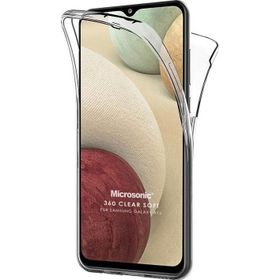 Microsonic Samsung Galaxy A12 6 Tarafı Tam Full Koruma 360 Clear Soft Şeffaf Kılıf