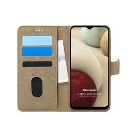 Microsonic Samsung Galaxy A12 Book Wallet Gold Cep Telefonu Kılıfı