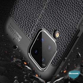 Microsonic Samsung Galaxy A12 Deri Dokulu Silikon Kırmızı Kılıf