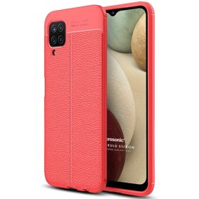 Microsonic Samsung Galaxy A12 Deri Dokulu Silikon Pembe Kılıf