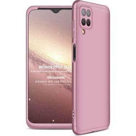 Microsonic Samsung Galaxy A12 Double Dip 360 Protective Rose Gold Kılıf