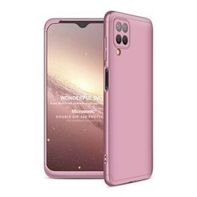 Microsonic Samsung Galaxy A12 Double Dip 360 Protective Rose Gold Kılıf