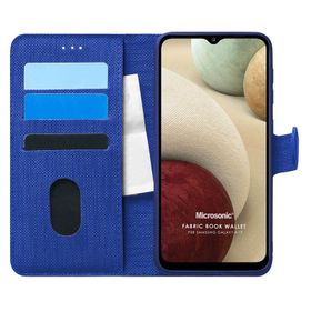 Microsonic Samsung Galaxy A12 Fabric Book Wallet Kırmızı Kılıf