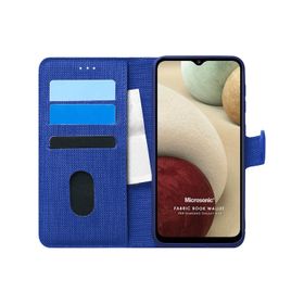 Microsonic Samsung Galaxy A12 Fabric Book Wallet Kırmızı Kılıf