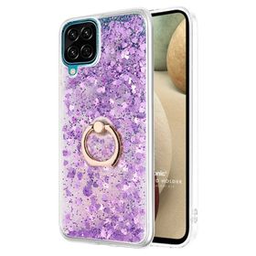 Microsonic Samsung Galaxy A12 Glitter Liquid Holder Pembe Kılıf