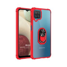 Microsonic Samsung Galaxy A12 Grande Clear Ring Holder Kılıf