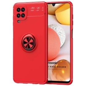 Microsonic Samsung Galaxy A12 Kickstand Ring Holder Kırmızı Kılıf