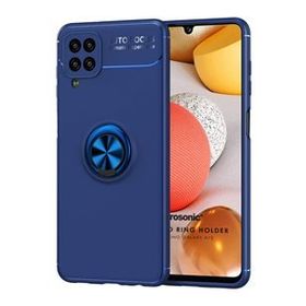 Microsonic Samsung Galaxy A12 Kickstand Ring Holder Lacivert Kılıf
