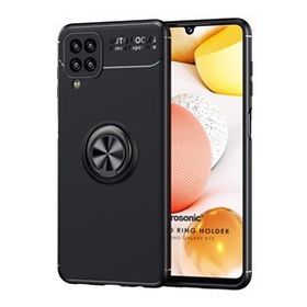 Microsonic Samsung Galaxy A12 Kickstand Ring Holder Siyah Kılıf